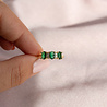All the Luck in the World Oasis Goldplated Ring Zirconia Ovals Clear Green All the Luck in the World Oasis Goldplated Ring Zirconia Ovals Clear Green