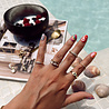 All the Luck in the World Oasis Goldplated Ring Signet Oval Green All the Luck in the World Oasis Goldplated Ring Signet Oval Green