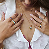All the Luck in the World Oasis Goldplated Ring Three Round Ellips Blue All the Luck in the World Oasis Goldplated Ring Three Round Ellips Blue