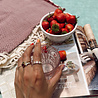 All the Luck in the World Oasis Goldplated Ring Zirconia Big Ellips Red All the Luck in the World Oasis Goldplated Ring Zirconia Big Ellips Red