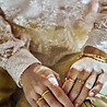 All the Luck in the World Oasis Goldplated Ring Wavy Mini Squares All the Luck in the World Oasis Goldplated Ring Wavy Mini Squares
