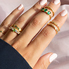 All the Luck in the World Oasis Goldplated Ring Wavy Mini Squares All the Luck in the World Oasis Goldplated Ring Wavy Mini Squares