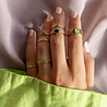 All the Luck in the World Oasis Goldplated Ring Thin Stars Black All the Luck in the World Oasis Goldplated Ring Thin Stars Black
