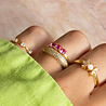 All the Luck in the World Oasis Goldplated Ring Minimalistic Three Dots Clear All the Luck in the World Oasis Goldplated Ring Minimalistic Three Dots Clear