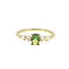All the Luck in the World Oasis Goldplated Ring Zirconia Oval Apple Green All the Luck in the World Oasis Goldplated Ring Zirconia Oval Apple Green