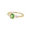 All the Luck in the World Oasis Goldplated Ring Zirconia Oval Apple Green All the Luck in the World Oasis Goldplated Ring Zirconia Oval Apple Green
