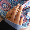 All the Luck in the World Oasis Goldplated Ring Zirconia Oval Triangle Purple All the Luck in the World Oasis Goldplated Ring Zirconia Oval Triangle Purple