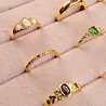 All the Luck in the World Oasis Goldplated Ring Zirconia Oval Triangle Purple All the Luck in the World Oasis Goldplated Ring Zirconia Oval Triangle Purple