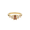 All the Luck in the World Oasis Goldplated Ring Zirconia Small Rectangle Brown All the Luck in the World Oasis Goldplated Ring Zirconia Small Rectangle Brown