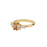 All the Luck in the World Oasis Goldplated Ring Zirconia Small Rectangle Brown All the Luck in the World Oasis Goldplated Ring Zirconia Small Rectangle Brown