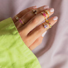All the Luck in the World Oasis Goldplated Ring Zirconia Rectangle Purple All the Luck in the World Oasis Goldplated Ring Zirconia Rectangle Purple