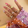 All the Luck in the World Oasis Goldplated Ring Zirconia Rectangle Purple All the Luck in the World Oasis Goldplated Ring Zirconia Rectangle Purple