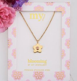 My Jewelry Blooming ketting met Rose Quartz steen