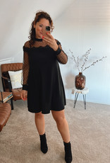 Dress Isabella Met Kant en Glitter Black