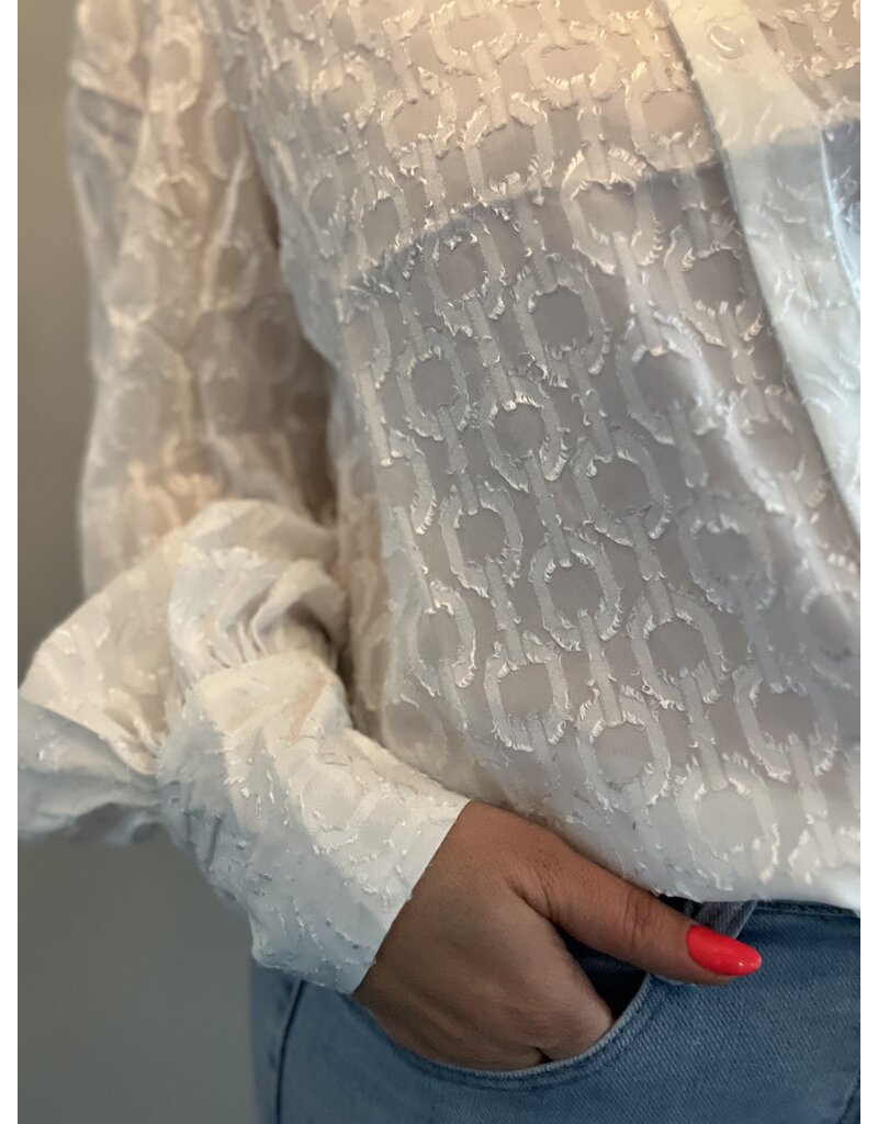 DANA FLOREA Blouse Fleur White