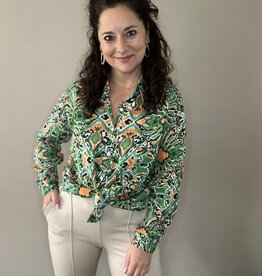 DANA FLOREA Blouse Carla Green/Orange