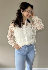 DANA FLOREA Blouse Kant Flowers Jade