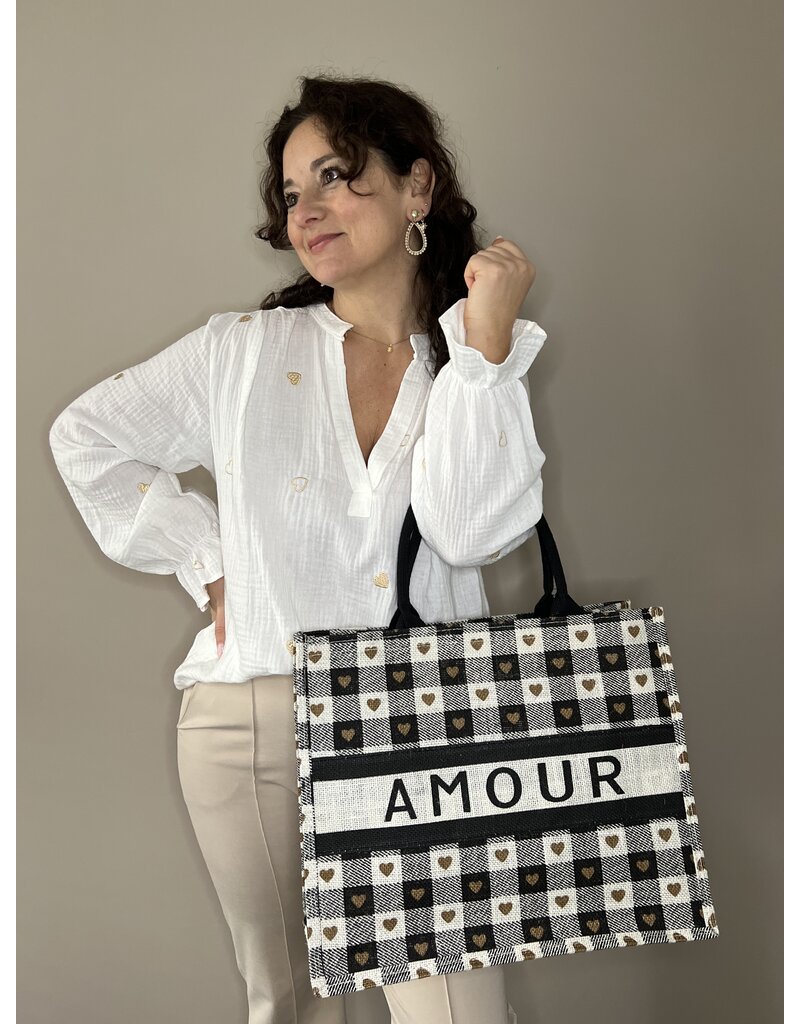 Shopper Tas Amour Beige