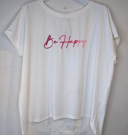 DANA FLOREA T-shirt Be Happy White