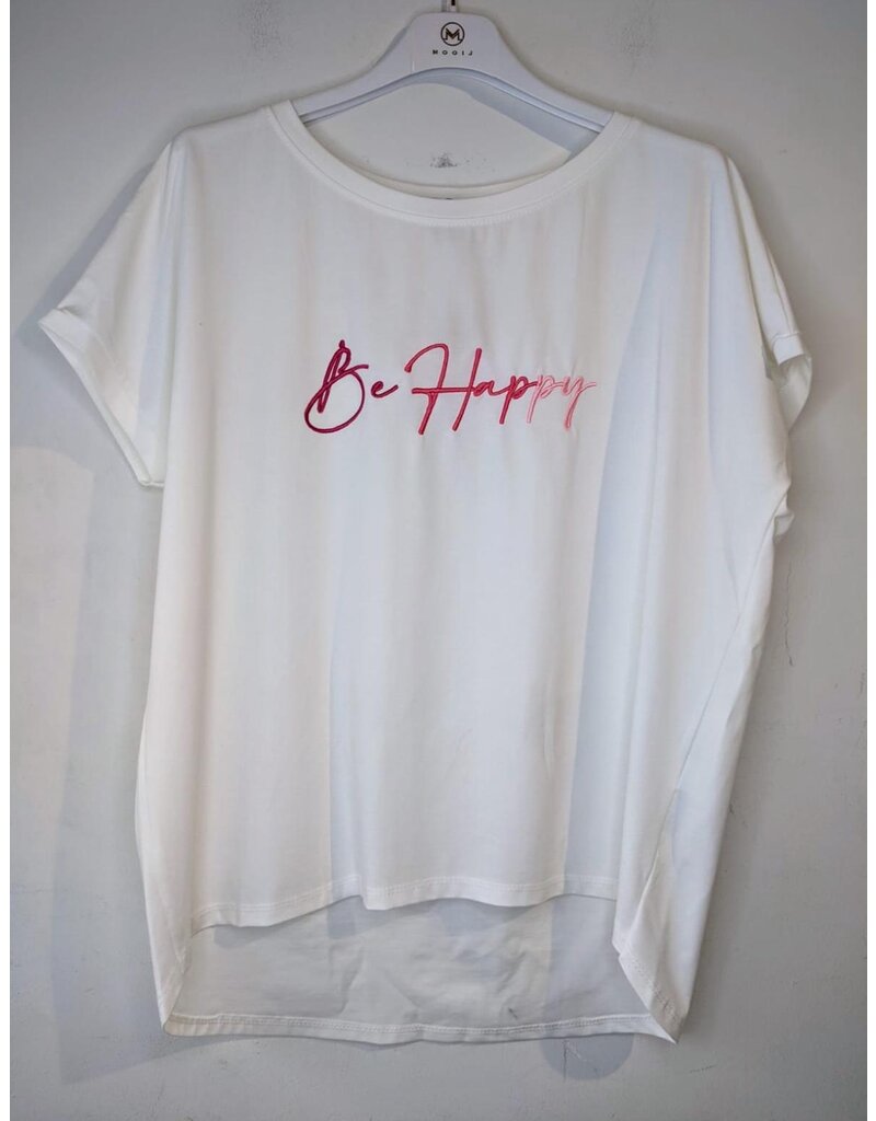 DANA FLOREA T-shirt Be Happy White