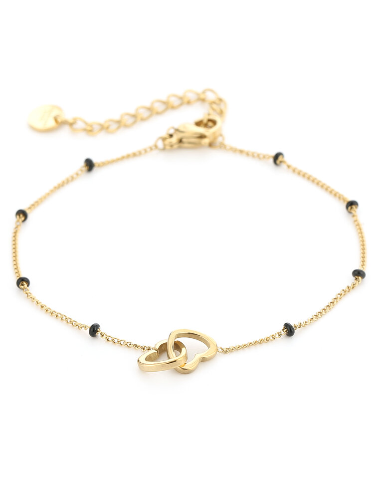 DANA FLOREA Armband Hartjes Goud