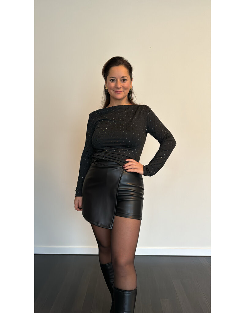 DANA FLOREA Top met zilverkleurige Studs