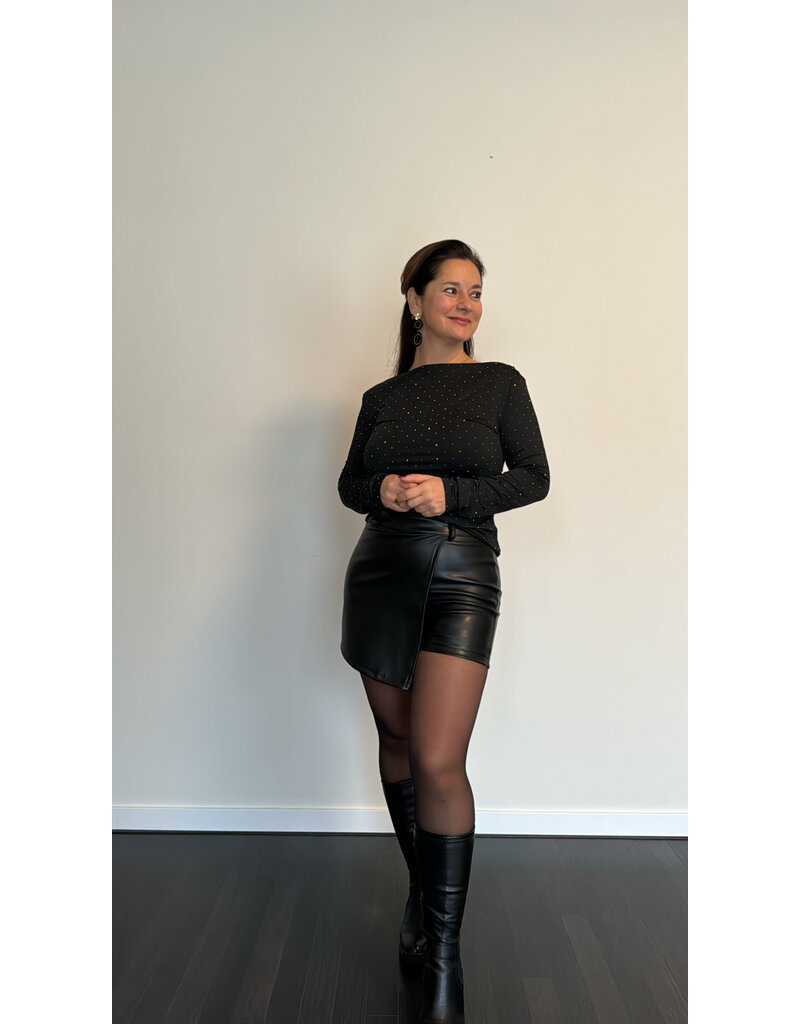 DANA FLOREA Top met zilverkleurige Studs