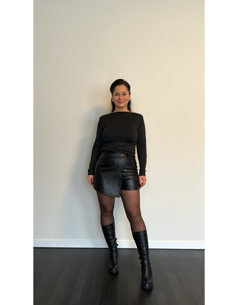 DANA FLOREA Top met zilverkleurige Studs