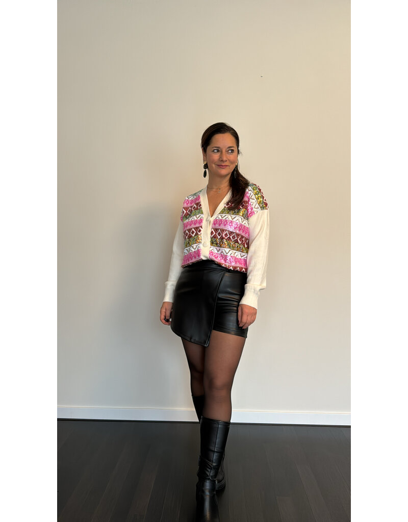 DANA FLOREA Leatherlook Skort Black