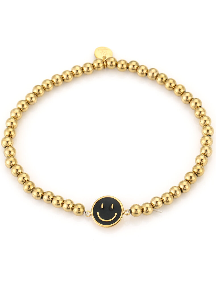 DANA FLOREA Happy face armband black