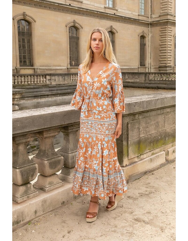 DANA FLOREA Jurk Valentia Bruin