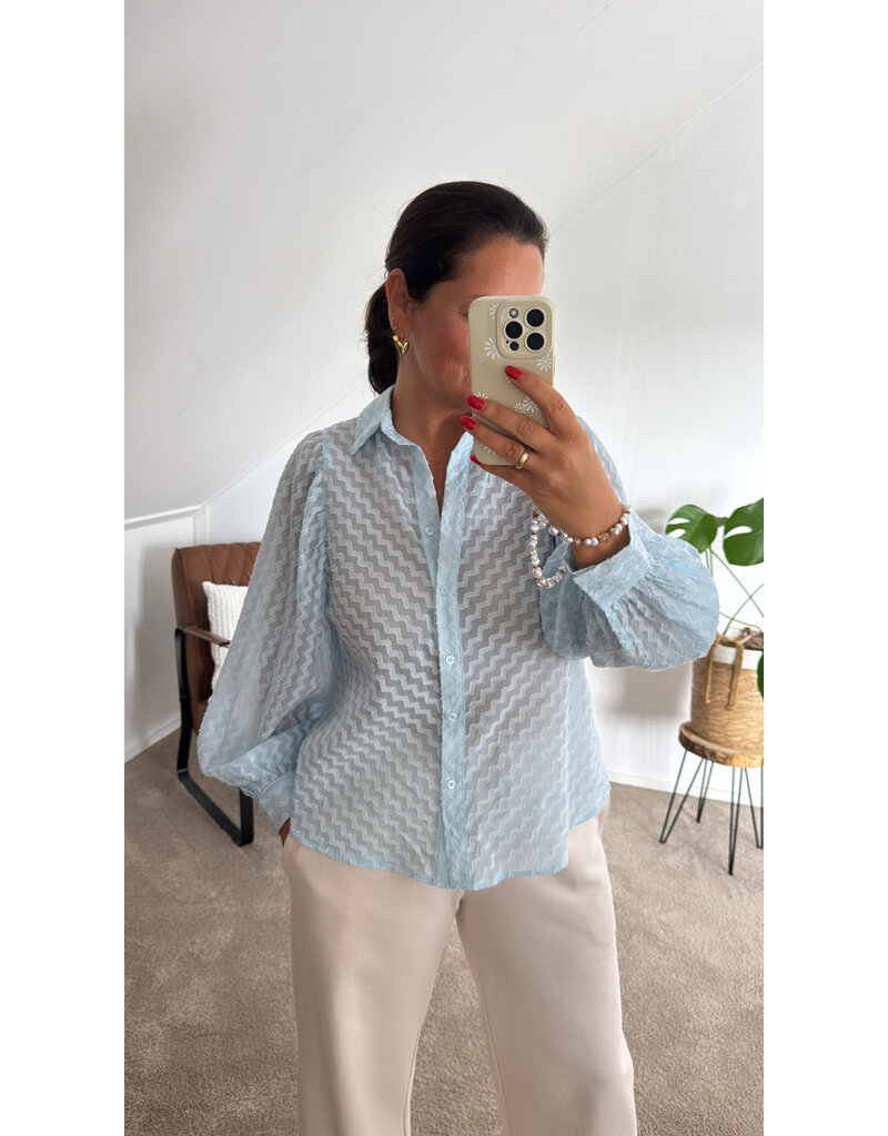 DANA FLOREA Blouse Feline Blue