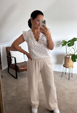 DANA FLOREA Broek Wide Leg Beige