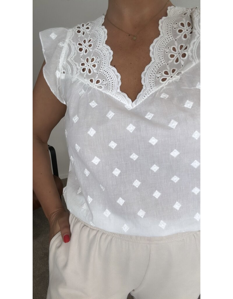 DANA FLOREA Top Olivia White