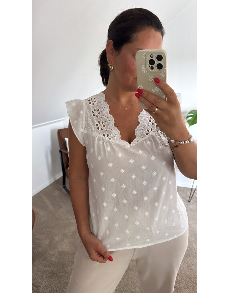 DANA FLOREA Top Olivia White
