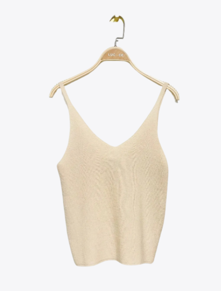 DANA FLOREA Top Alaia Beige