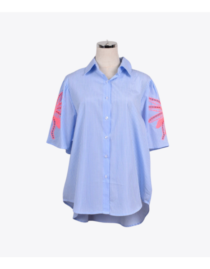 DANA FLOREA Blouse Lizzy Blue/Pink