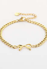 DANA FLOREA Schakel armband met strikje