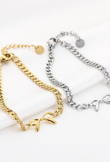 DANA FLOREA Schakel armband met strikje