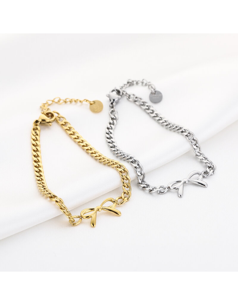 DANA FLOREA Schakel armband met strikje