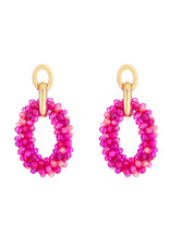 DANA FLOREA Handmade kralen statement druppel oorbellen