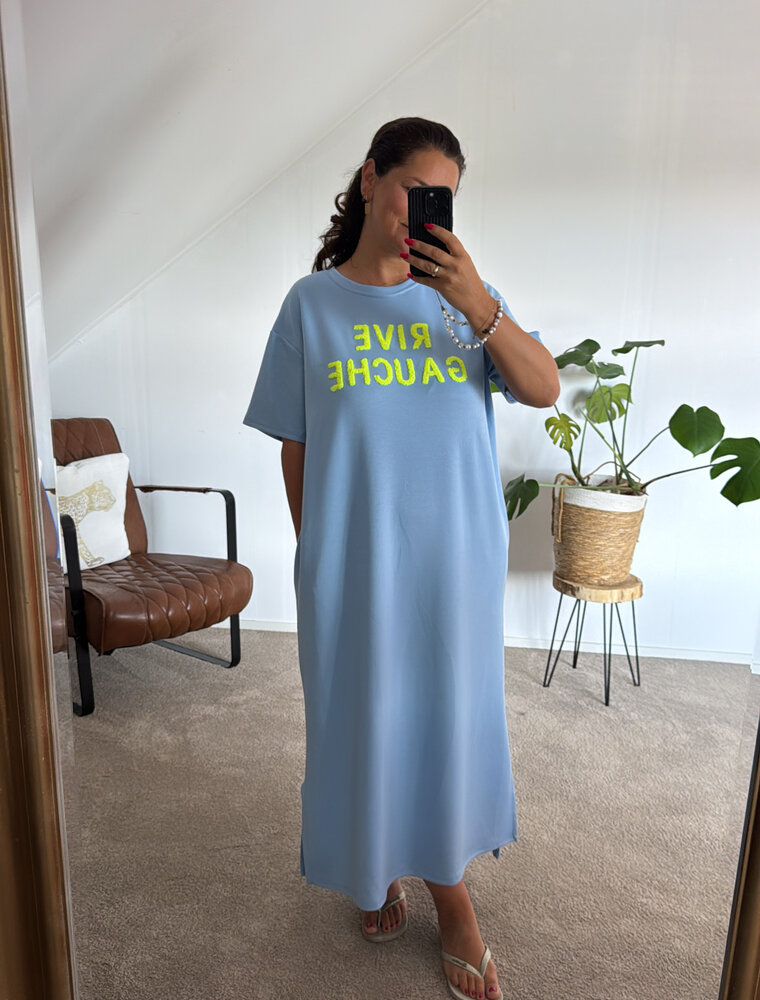 DANA FLOREA Sweatdress Rive Gauche Blauw
