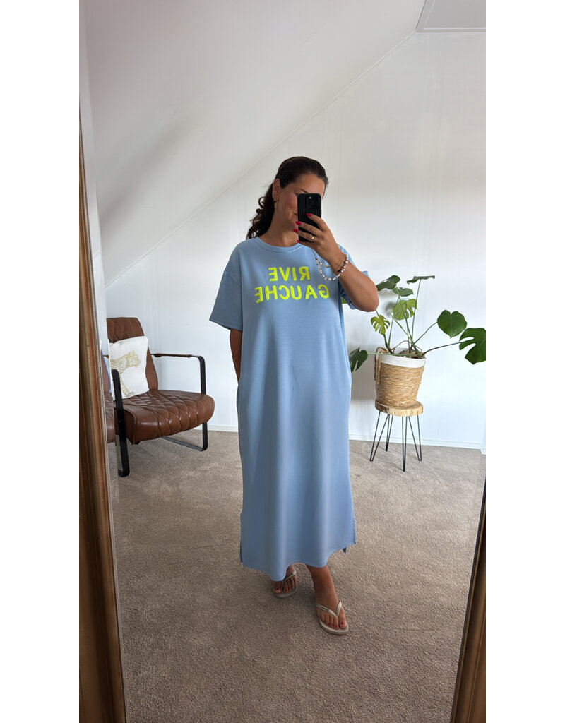 DANA FLOREA Sweatdress Rive Gauche Blauw