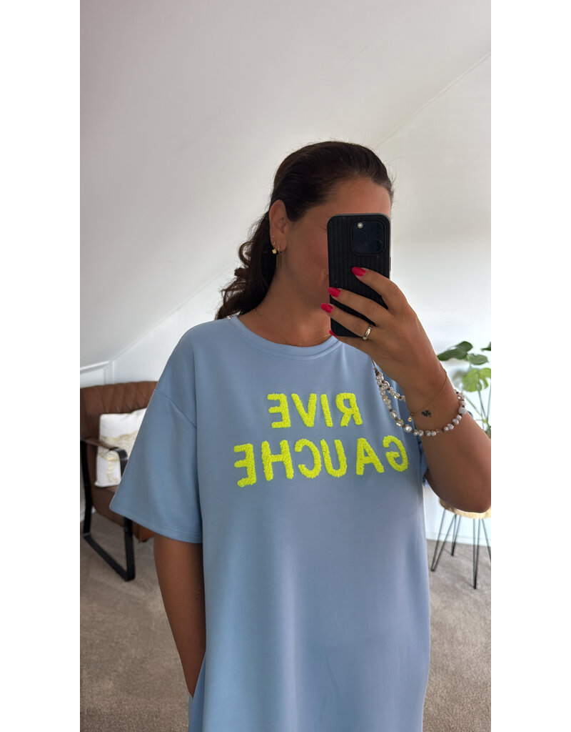 DANA FLOREA Sweatdress Rive Gauche Blauw