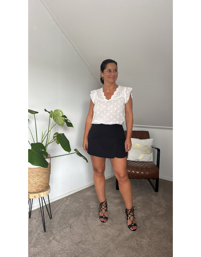 DANA FLOREA Classy High Waist Pantalon Skort Black