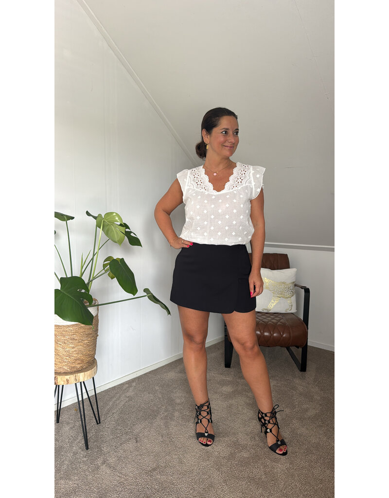 DANA FLOREA Classy High Waist Pantalon Skort Black