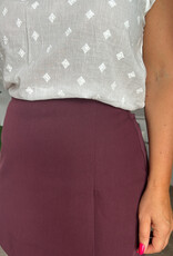 DANA FLOREA Classy High Waist Pantalon Skort Bordeaux
