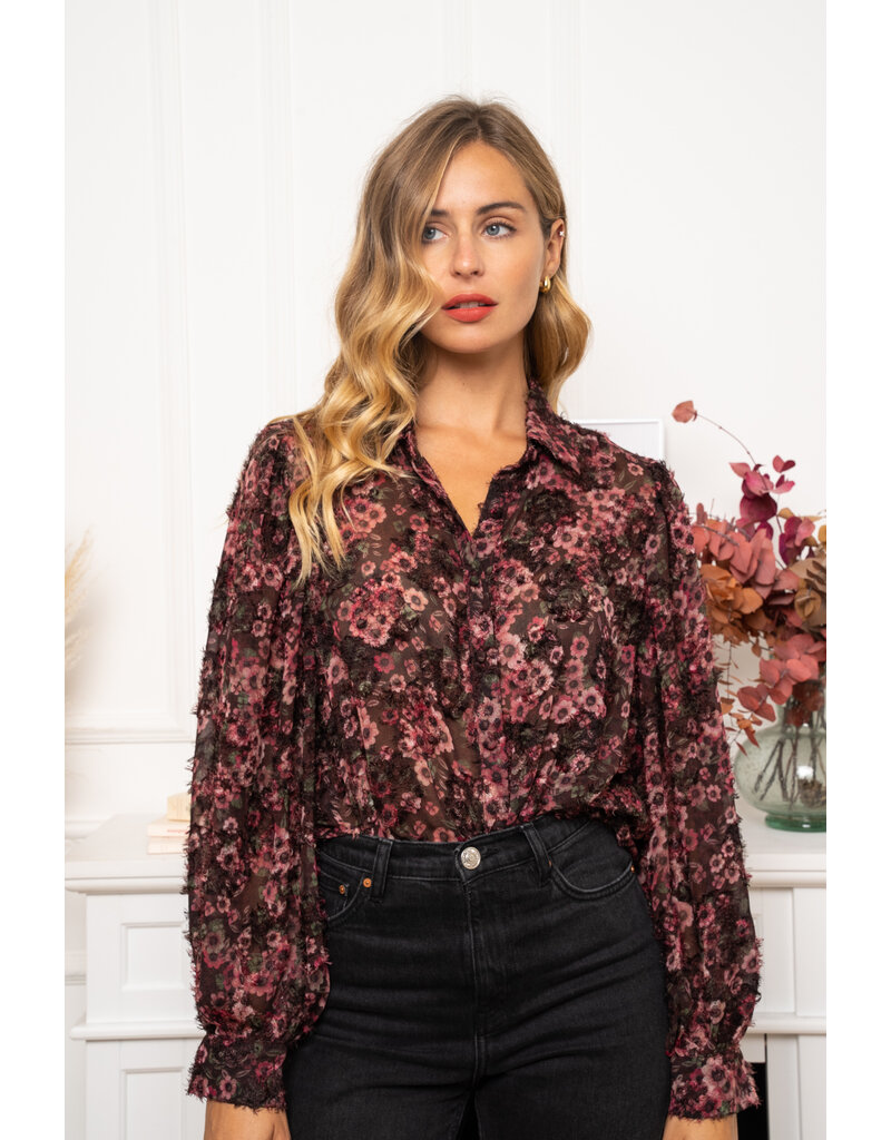 DANA FLOREA Blouse Carmen Bordeaux