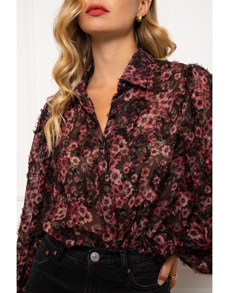 DANA FLOREA Blouse Carmen Bordeaux
