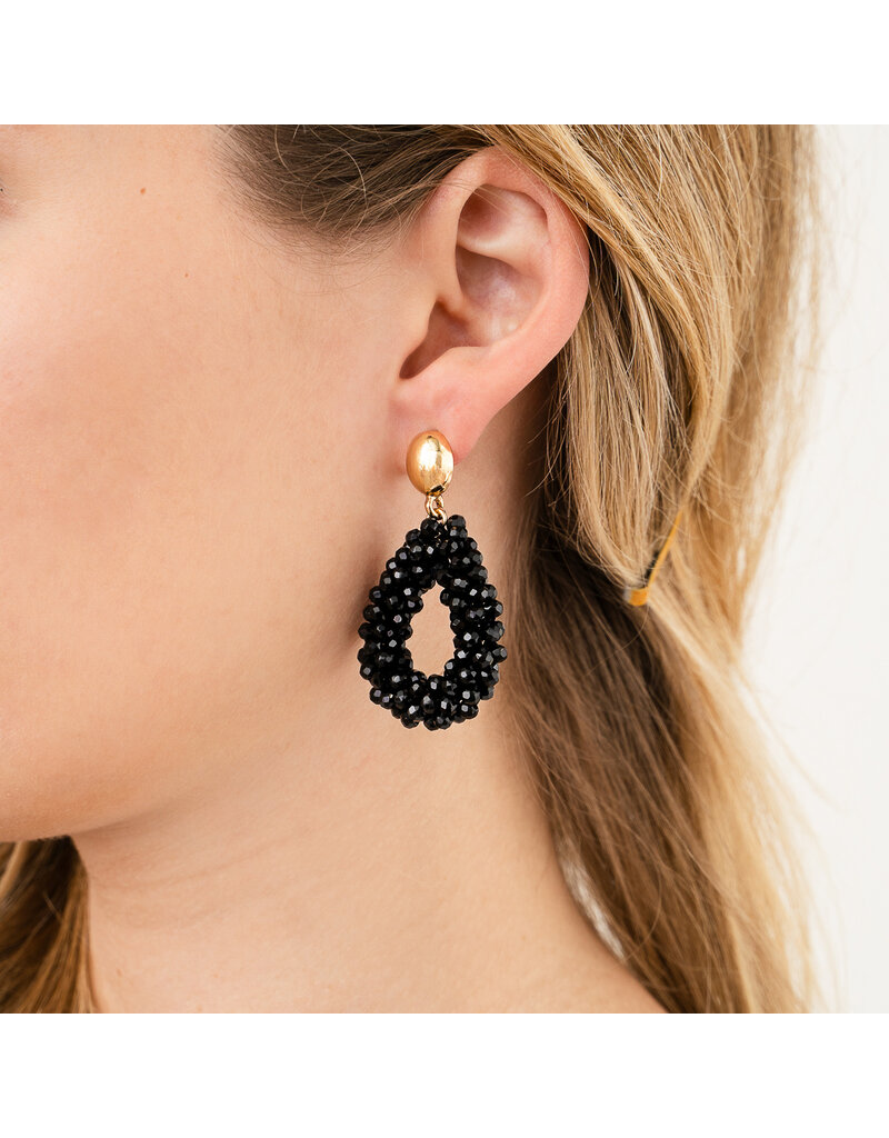 DANA FLOREA Handmade kralen statement druppel oorbellen